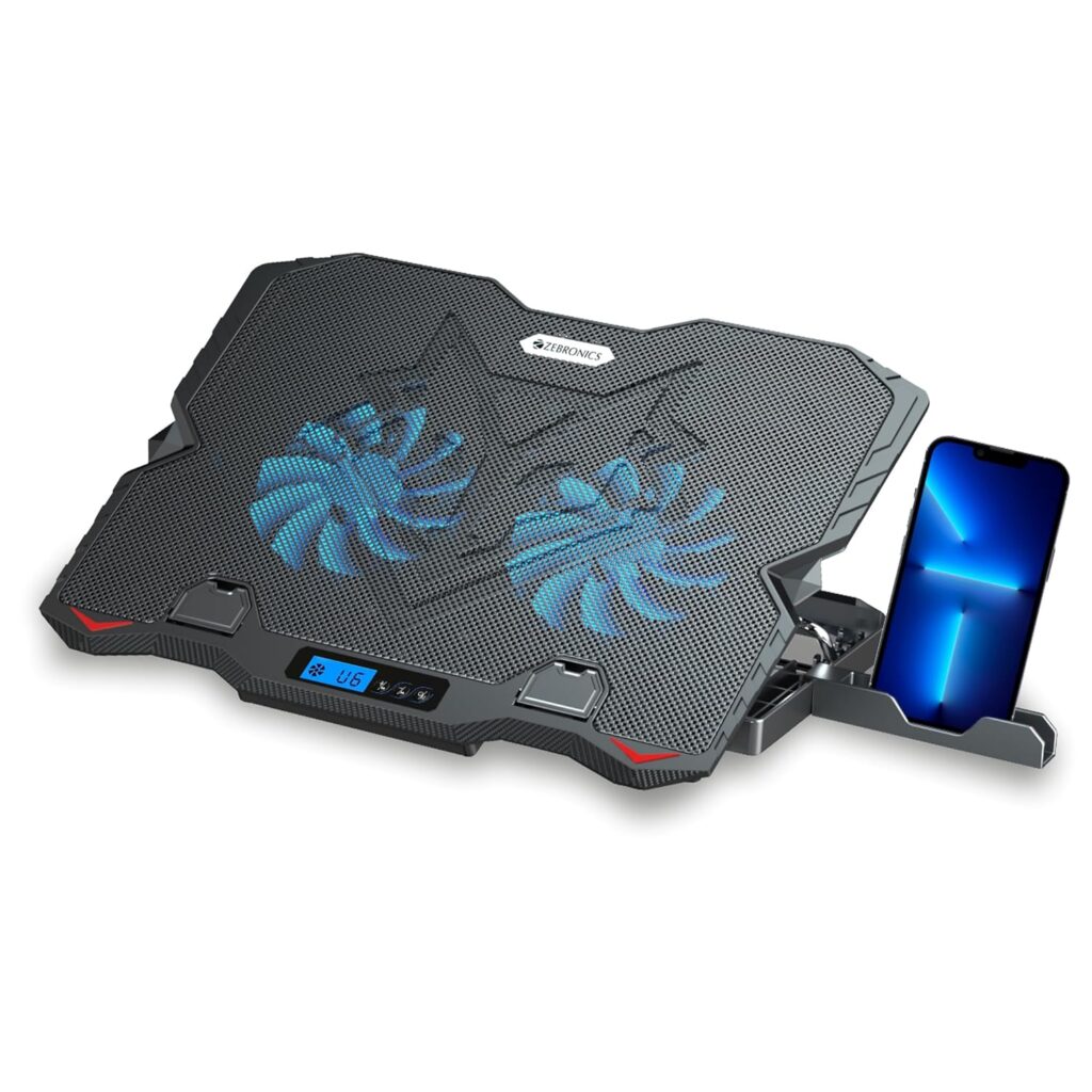 Zebronics Nc5500d Powerful Laptop Cooler With Dual 125mm Fans